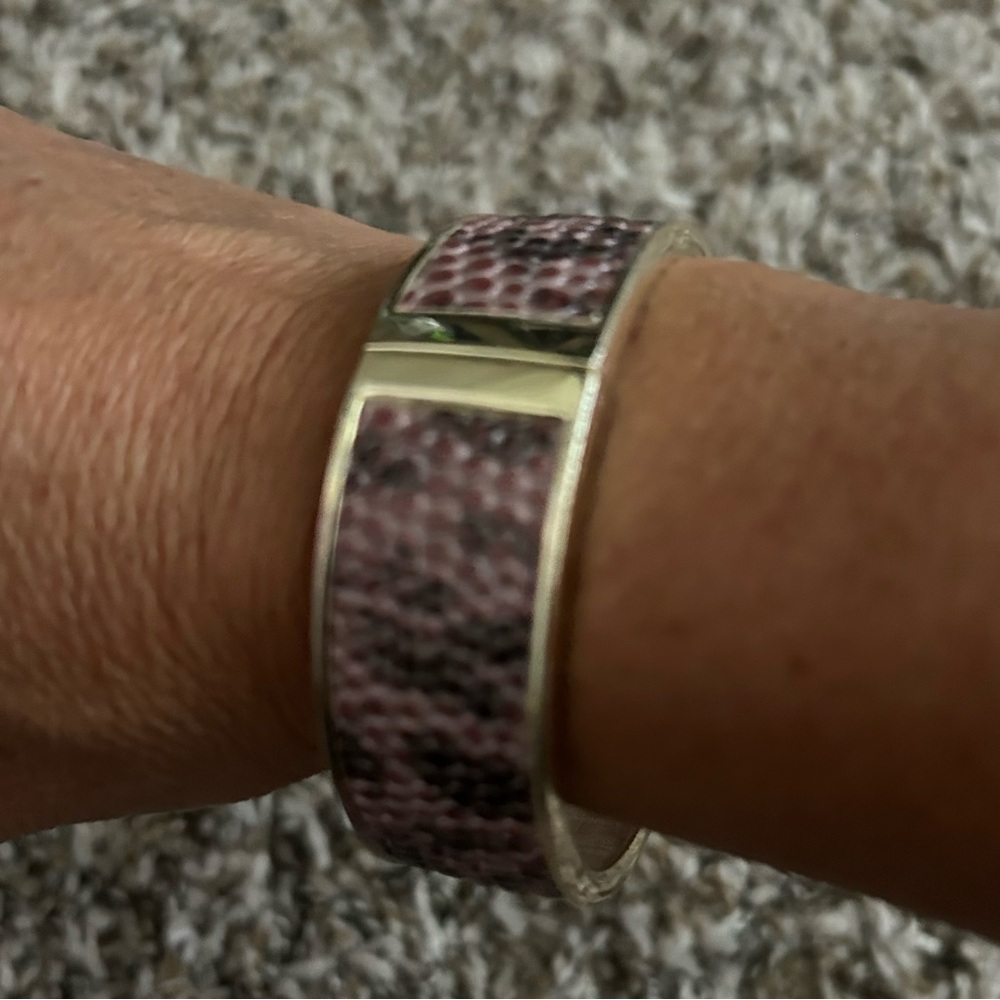 Aqua Pink and Silver Bracelet